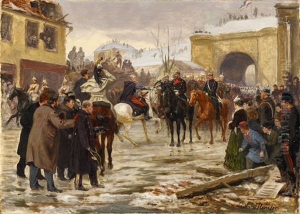 Einzug Des Sachsischen Kronprinzen In St. Denis - view 1