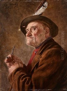 Paar Portraits Eines Paares In Tracht, Meisterlich Charakterisiert