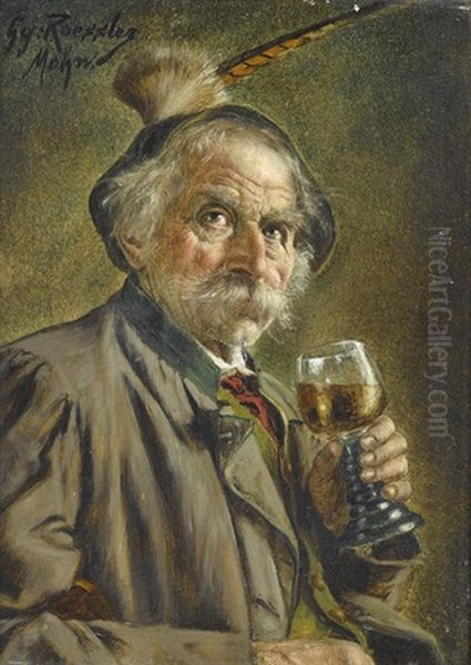 Bayerischer Bauer Mit Romerglas - view 1