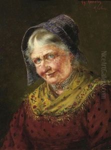 Portrait Einer Alteren Dame Mit Haube