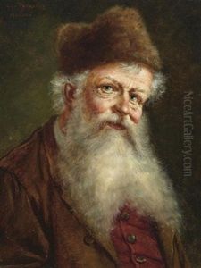 Portrait Eines Bartigen Mannes