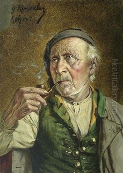 Portrait Eines Pfeifen Rauchenden Mannes - view 1