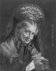 Frau Mit Radhaube