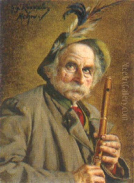 Bauernmusiker Mit Flote - view 1
