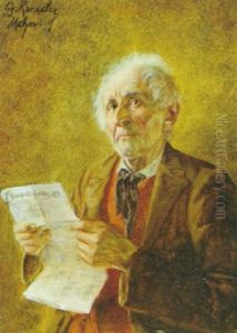 Zeitungslesender Mann