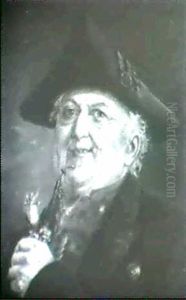 Bauer Mit Dreispitz Und Pfeife by Georg Roessler