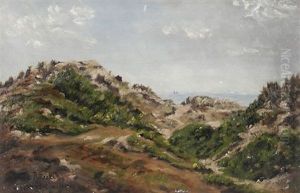 Scheveningen. Blick Uber Grasbewachsene Dunen Auf Die Nordsee by Ludwig Christian F. W. von Rossler