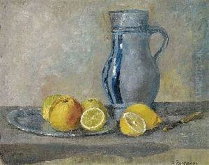 Stillleben Mit Krug by Augusta Charlotte Rossmann