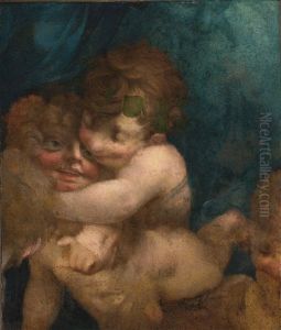 Putti Embracing