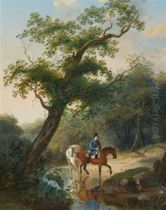 Landscape With A Rider by Johann Gottlieb Rost