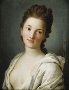 Portrait De Femme Au Vetement Blanc