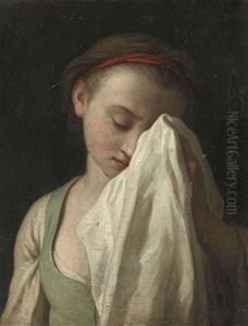 Jeune Fille Pleurant by Pietro Antonio Rotari