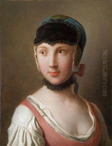 Idealisiertes Bildnis Einer Jungen Frau Mit Haube by Pietro Antonio Rotari