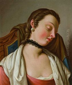 Antonietta Mardegan, Monselice. Paar Portraits Junger Frauen, In Typischer Ausdrucksvoller Manier by Pietro Antonio Rotari