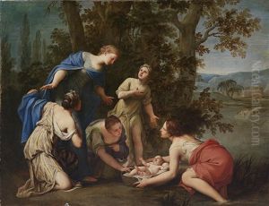 Die Auffindung Moses by Pietro Antonio Rotari