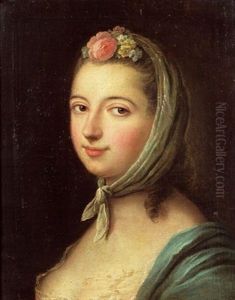 Portrait Einer Jungen Dame