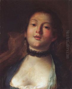 Brustbild Einer Jungen Frau Mit Perlohrringen