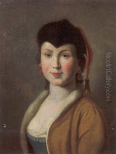Ragazza Con Mantello Giallo, Cappello Nero E Orecchini