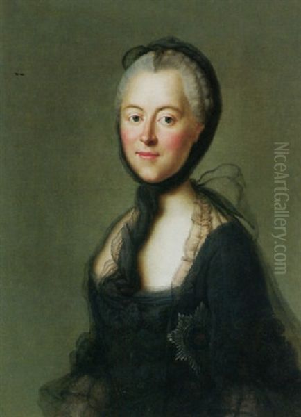 Portrait Of A Lady In Widow's Weeds, And Wearing The Order Of Katherine 1st - view 1
