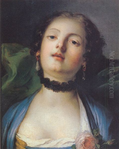 Portrait Of A Young Lady With A Black Lace Choker - view 1