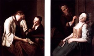 A Girl Weeping Over A Letter