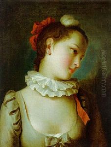 Madchen Mit Seidenkragen by Pietro Antonio Rotari
