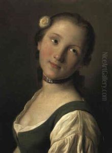 Young Girl With A Flower In Her Hair