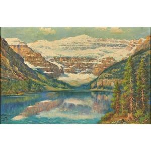 Mountain And Lake Scene by Andreas Roth