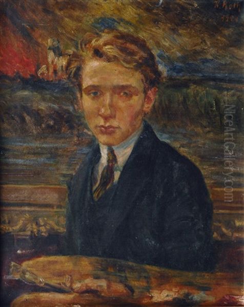 Self Portrait In Front Of A Painting - view 1