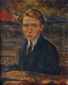 Self Portrait In Front Of A Painting