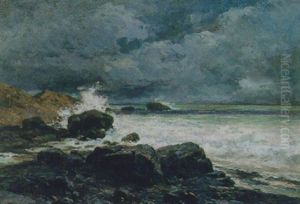 Abendbrandung Bei Ragusa