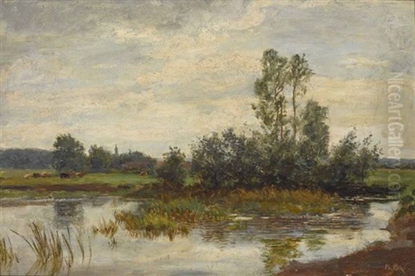Moorlandschaft Mit Weidenden Kuhen - view 1