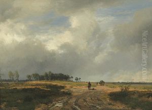 Landschaft Mit Einem Reiter by Philipp Roeth
