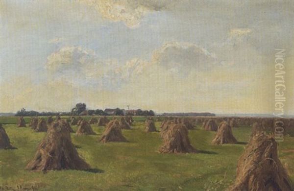 Heumandln In Weiter Landschaft - view 1