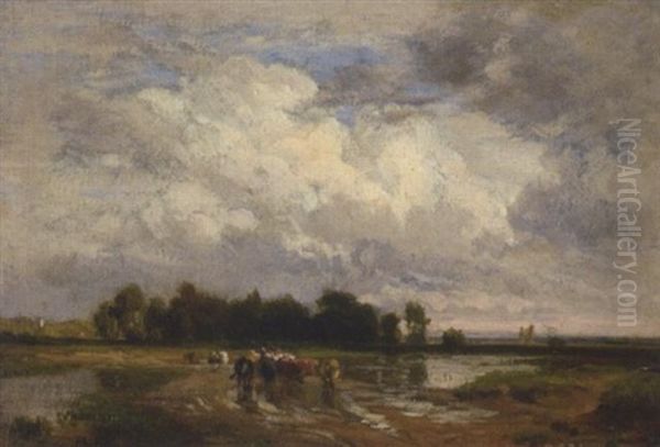 Bei Dachau (herbstlandschaft Mit Rindern) - view 1