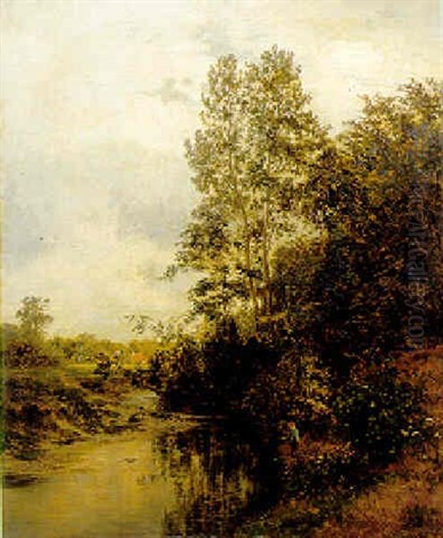 An Angler By A River - view 1
