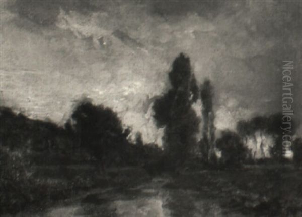 Fluslandschaft An Einem Dunstigen Morgen - view 1