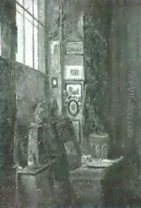 Stilleben Im Atelier Am Fenster