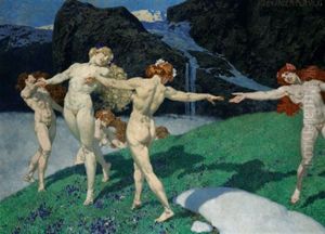 Fruhlingsreigen Der Oreaden by Alexander Rothaug