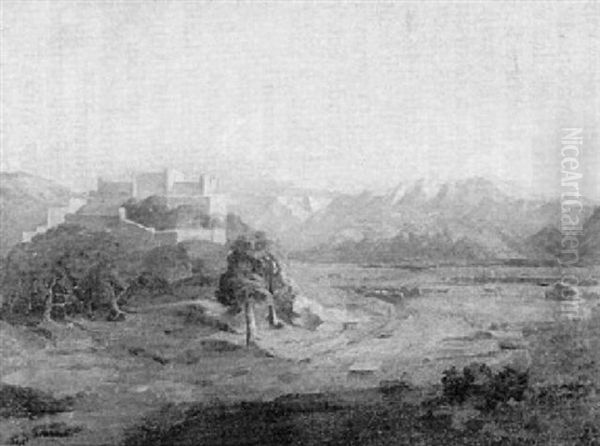 Italienische Landschaft Mit Festung - view 1