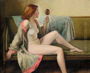 Nude With Mirror by William Rothenstein