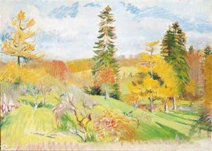 Oakridge Woodland, Gloucestershire by William Rothenstein