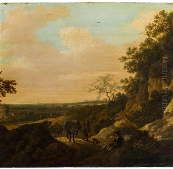 Italian Landscape With Travellers On A Road, Circa 1856-1859 - view 1