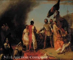 The Surrender Of Prince Guatemozin To Hernando Cortes by Peter Frederick Rothermel