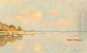 Pierres De Marin Avec Vue Sur Le Fond Du Lac. Apres-midi by William Roethlisberger