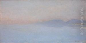 Lac De Montagne (study For Les Pecheurs En Grand Format Du Musee De Neuchatel) by William Roethlisberger