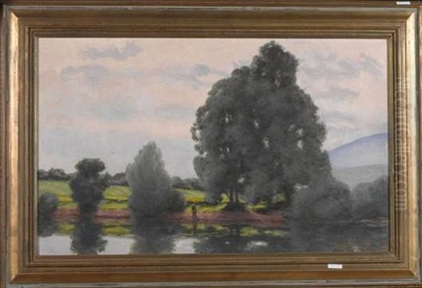 Les Grands Arbres Du Contour De Cornaux Et La Colline De Wavre, Contre-jour - view 1