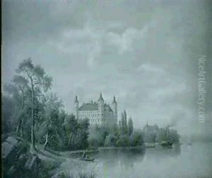 Sommarlandskap Med Skoklosters Slott by Carl Abraham Rothsten