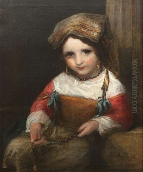 Roma Girl With Beaded Necklace - view 1