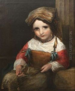 Roma Girl With Beaded Necklace by Richard Rothwell